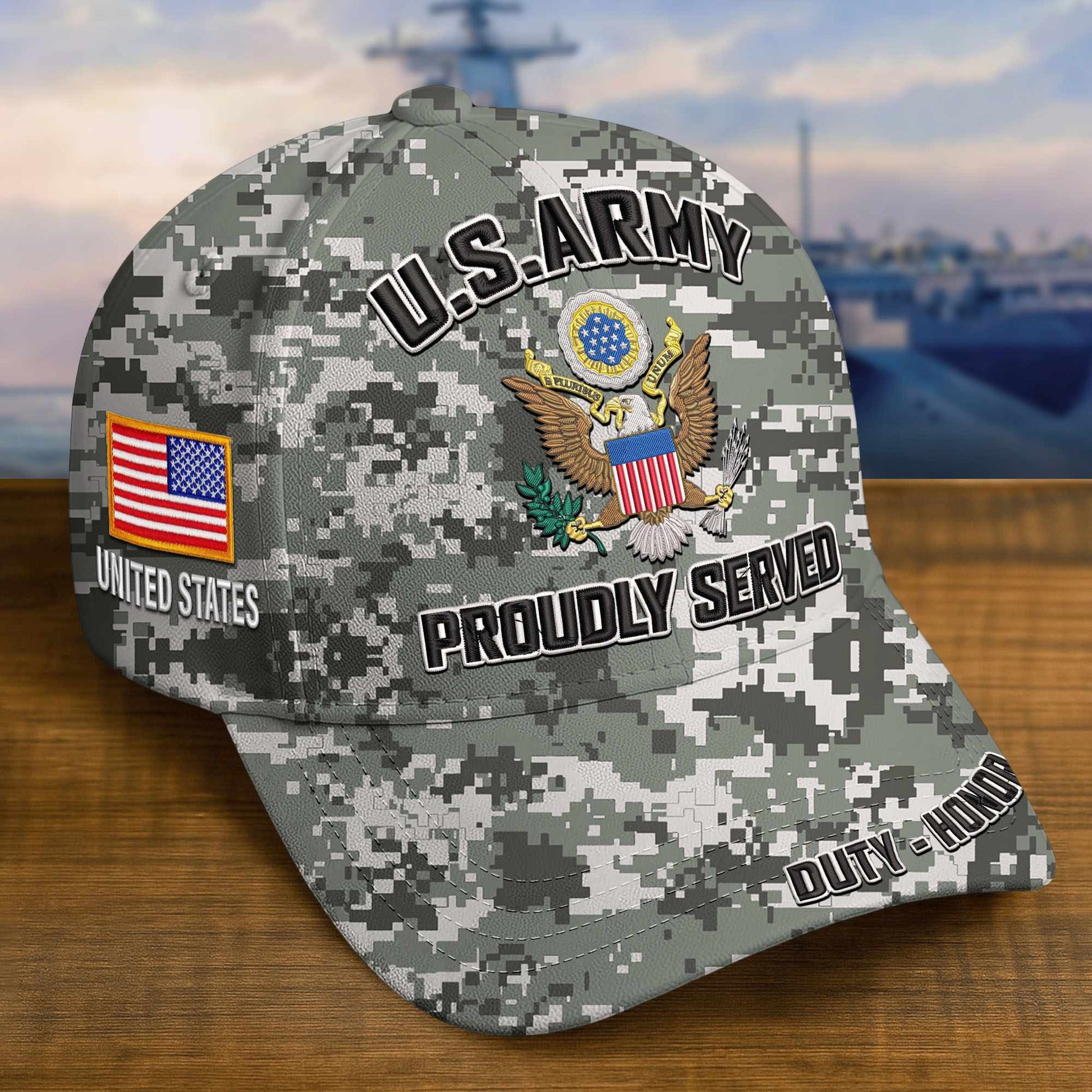Premium US Army Embroidered Hat VPVC308702, Custom Name & Rank, Gifts For Army Veteran, Gifts On Father's Day, Veterans Day.