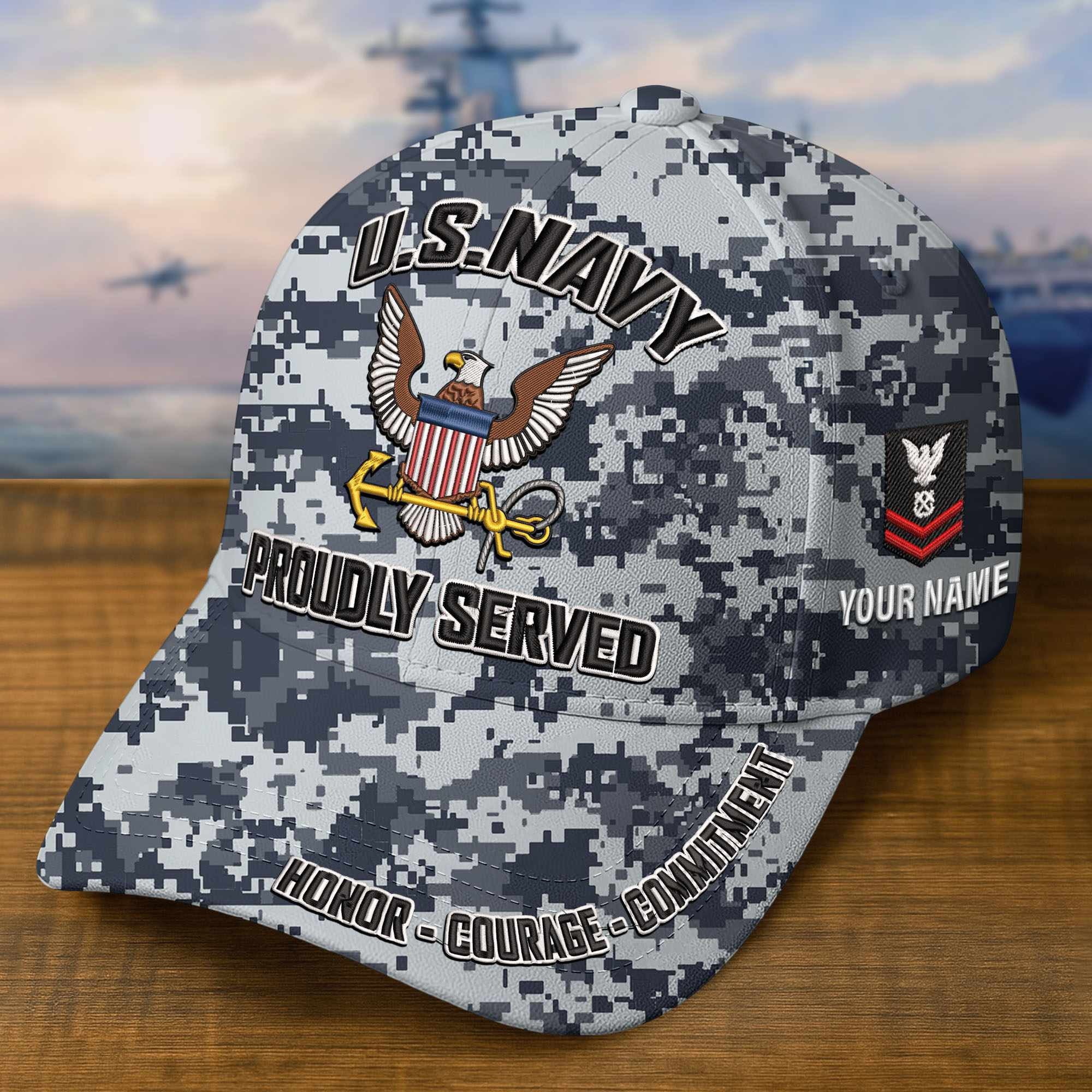 Premium Custom US Navy Embroidered Hat VPVC308704, Gifts For Navy Veteran, Gifts On Father's Day, Veterans Day.