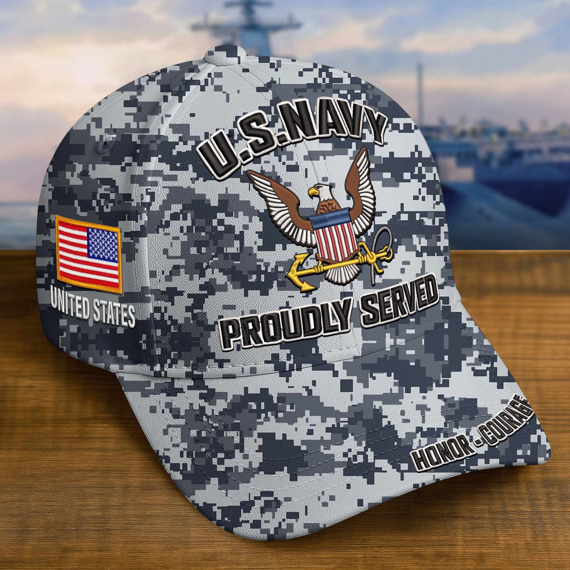 Premium Custom US Navy Embroidered Hat VPVC308704, Gifts For Navy Veteran, Gifts On Father's Day, Veterans Day.