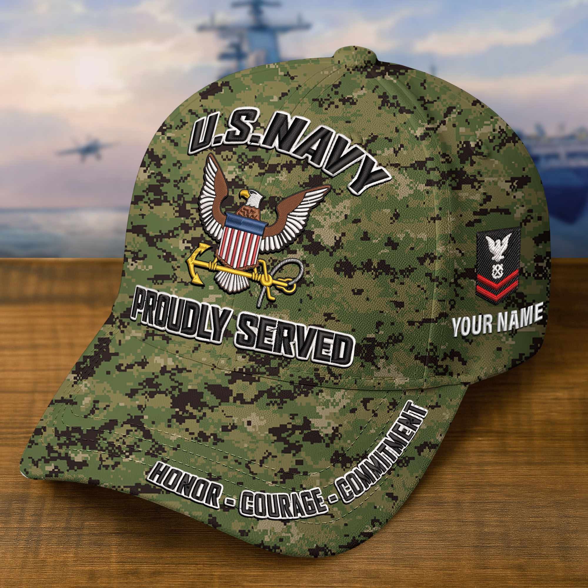 Premium Custom US Navy Embroidered Hat VPVC308705, Gifts For Navy Veteran, Gifts On Father's Day, Veterans Day.