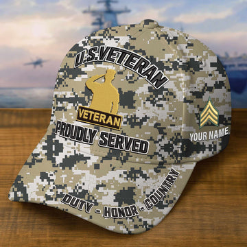 Premium Custom US Veteran Embroidered Hat VPVC308710, Gifts For US Veteran, Gifts On Father's Day, Veterans Day.