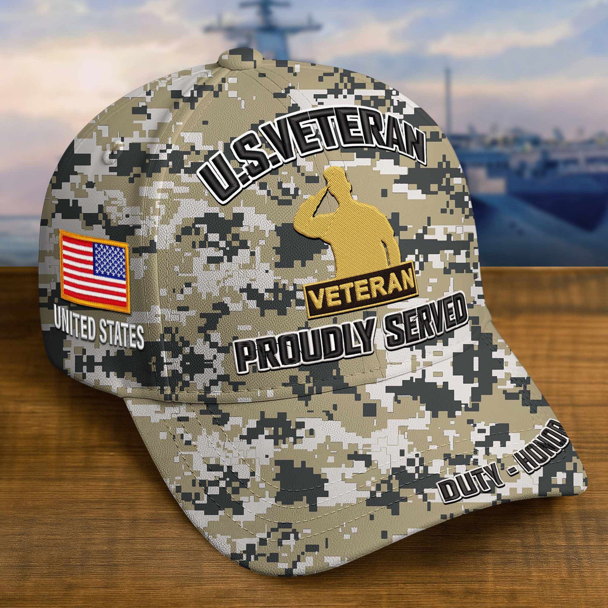 Premium Custom US Veteran Embroidered Hat VPVC308710, Gifts For US Veteran, Gifts On Father's Day, Veterans Day.
