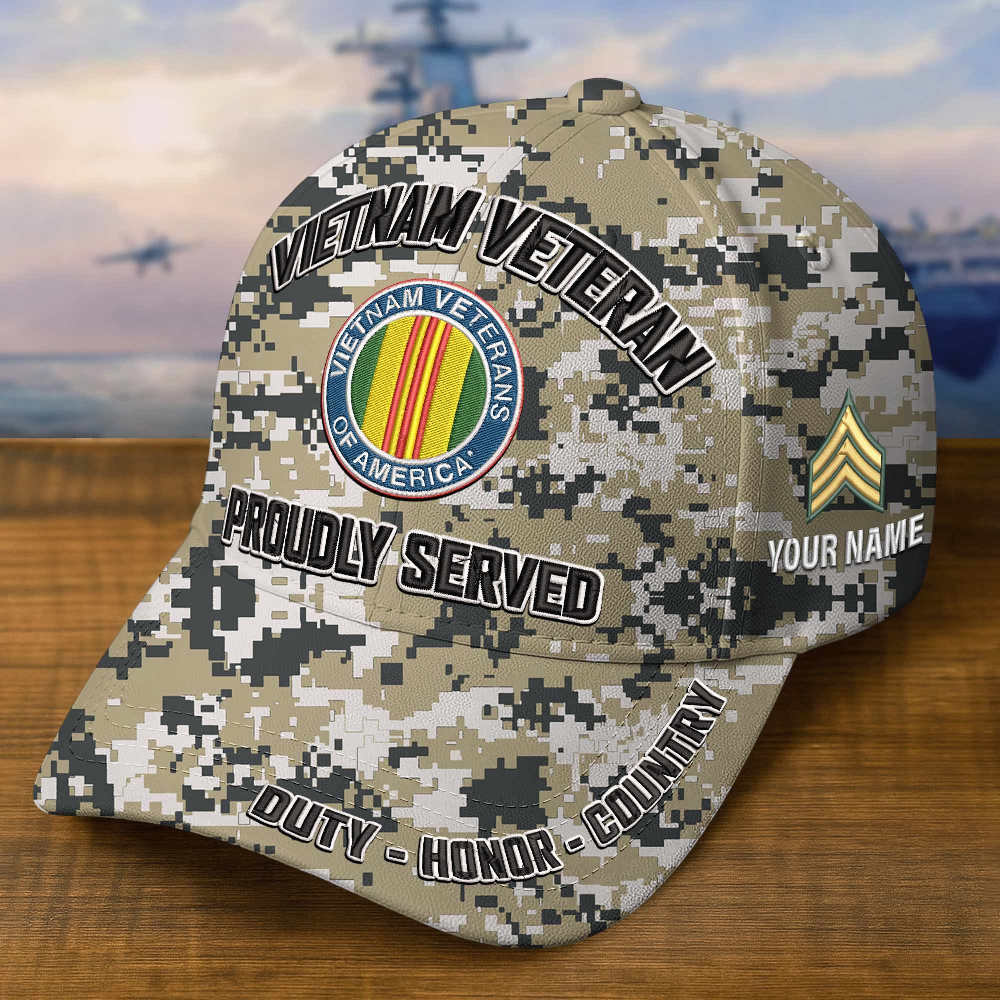 Premium Custom Vietnam Veteran Embroidered Hat VPVC308711, Gifts For Vietnam Veteran, Gifts On Father's Day, Veterans Day.