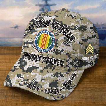 Premium Custom Vietnam Veteran Embroidered Hat VPVC308711, Gifts For Vietnam Veteran, Gifts On Father's Day, Veterans Day.