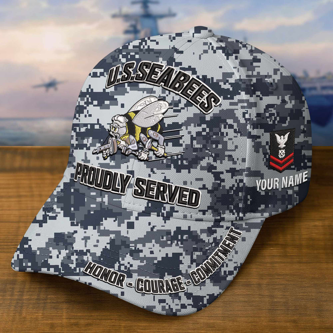 Premium Custom US Seabees Embroidered Hat VPVC308713, Gifts For Seabees Veteran, Gifts On Father's Day, Veterans Day.