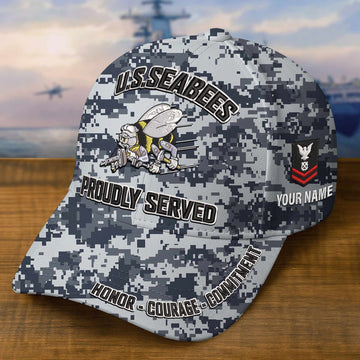 Premium Custom US Seabees Embroidered Hat VPVC308713, Gifts For Seabees Veteran, Gifts On Father's Day, Veterans Day.