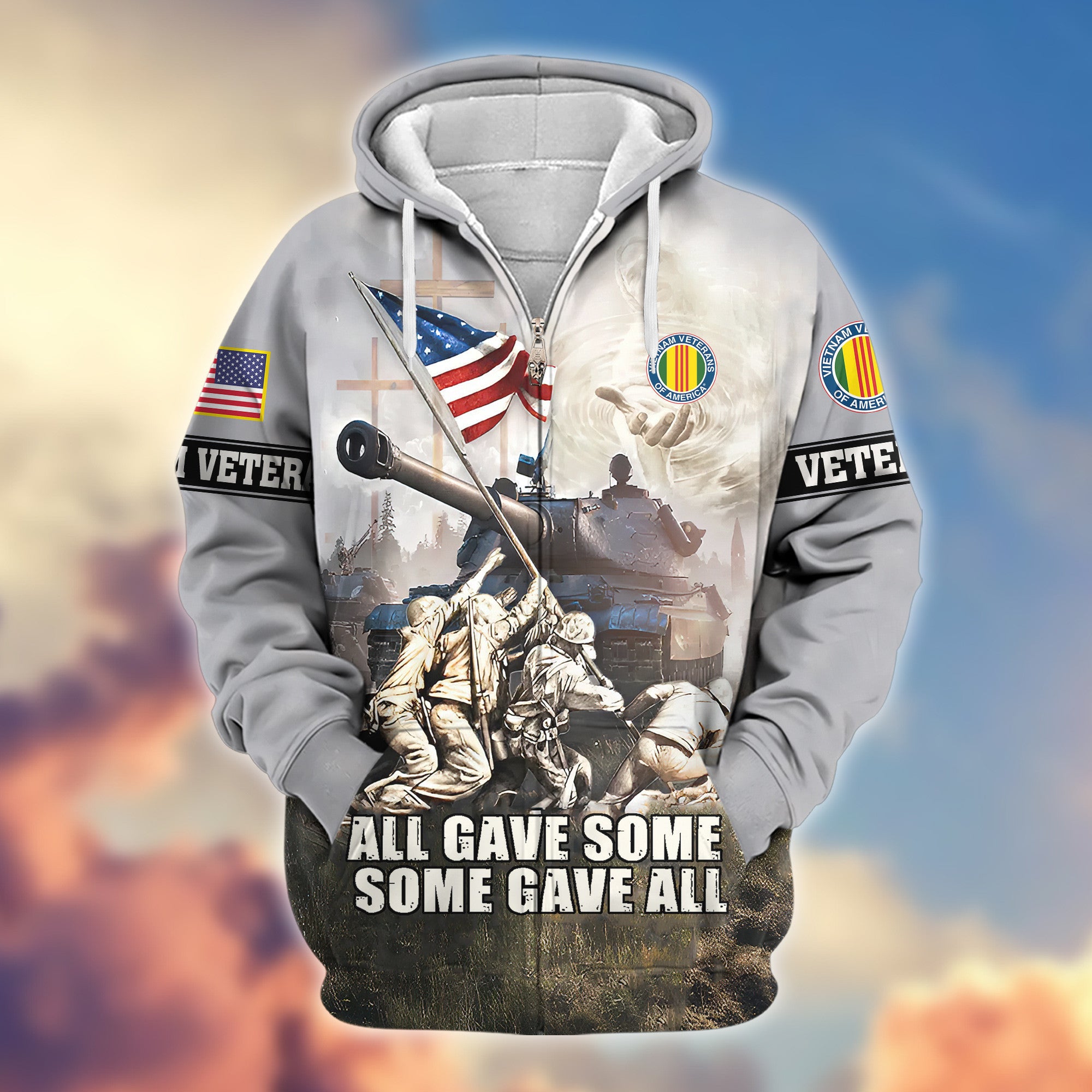 Premium Vietnam Veteran Zip Hoodie VPVC607806, Gifts For Vietnam Veteran, Gifts On Father's Day, Veterans Day.