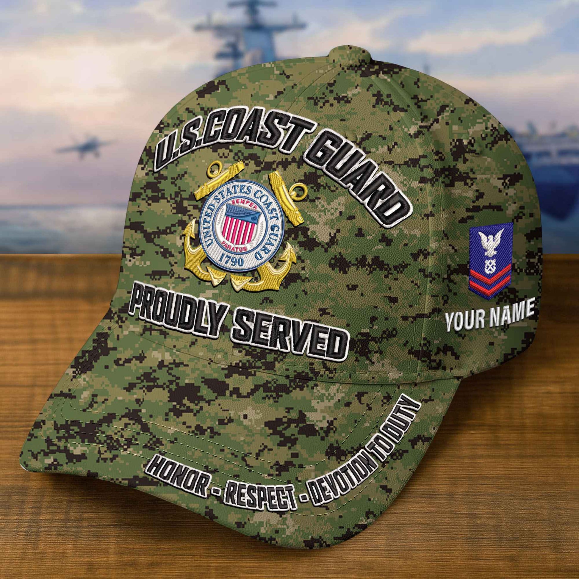 Premium Custom USCG Embroidered Hat VPVC308709, Gifts For Coast Guard Veteran, Gifts On Father's Day, Veterans Day.