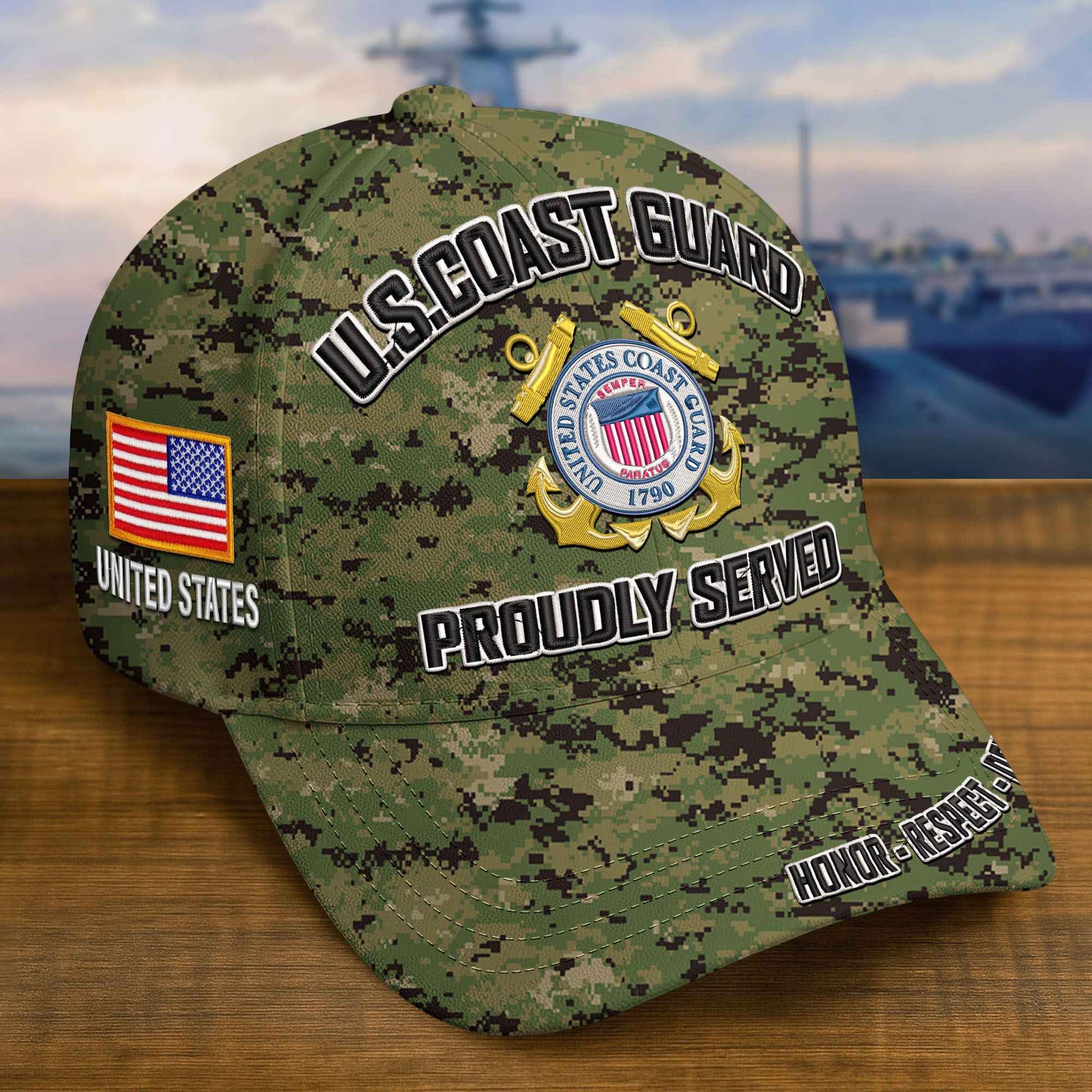Premium Custom USCG Embroidered Hat VPVC308709, Gifts For Coast Guard Veteran, Gifts On Father's Day, Veterans Day.