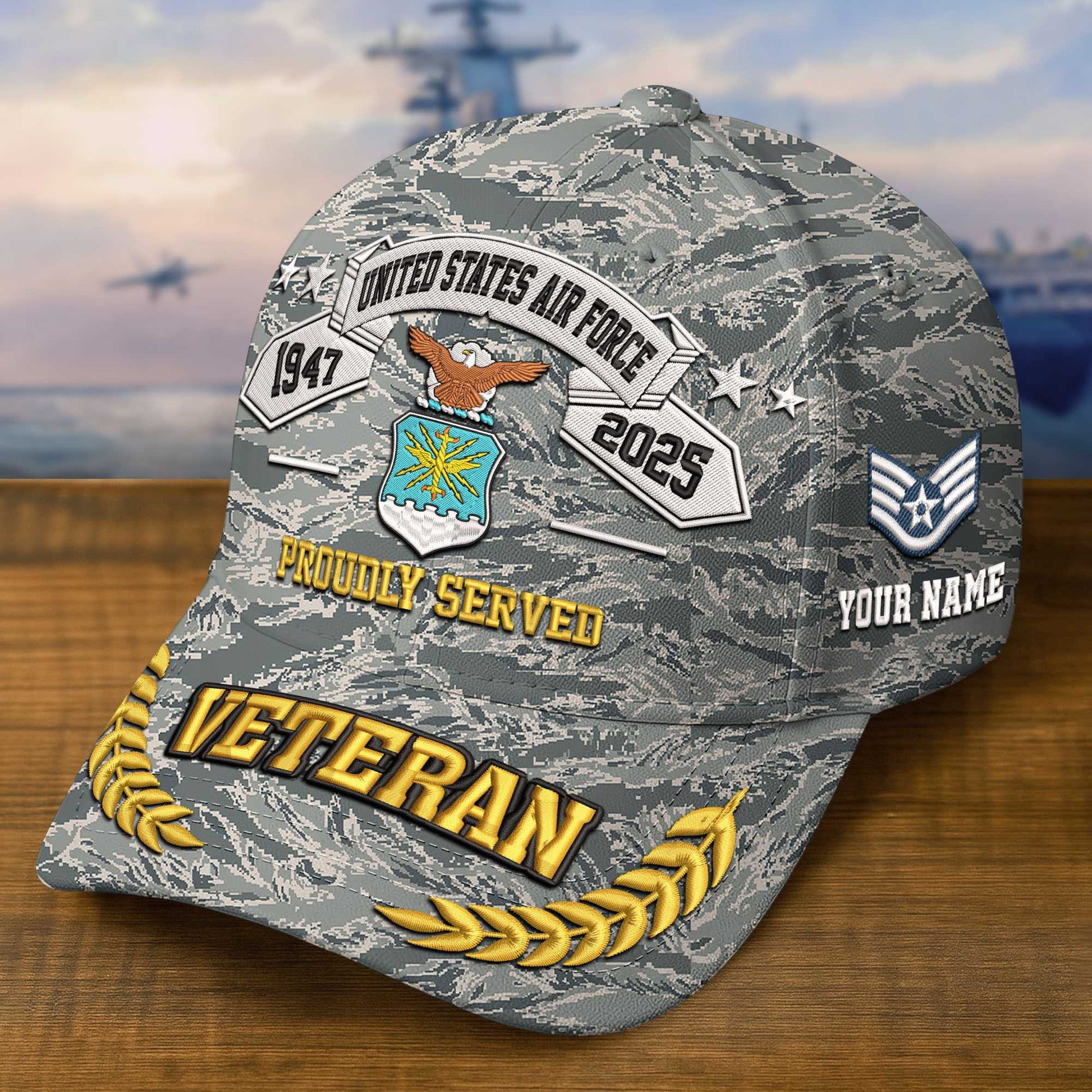 Premium Custom USAF Embroidered Hat VPVC308808, Gifts For Air Force Veteran, Gifts On Father's Day, Veterans Day.