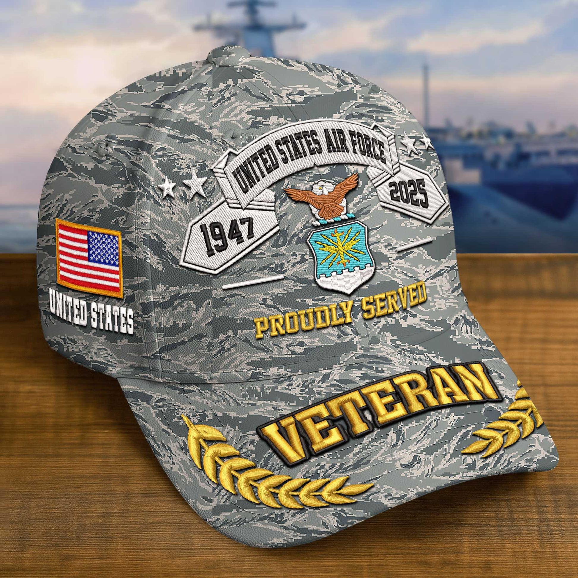 Premium Custom USAF Embroidered Hat VPVC308808, Gifts For Air Force Veteran, Gifts On Father's Day, Veterans Day.