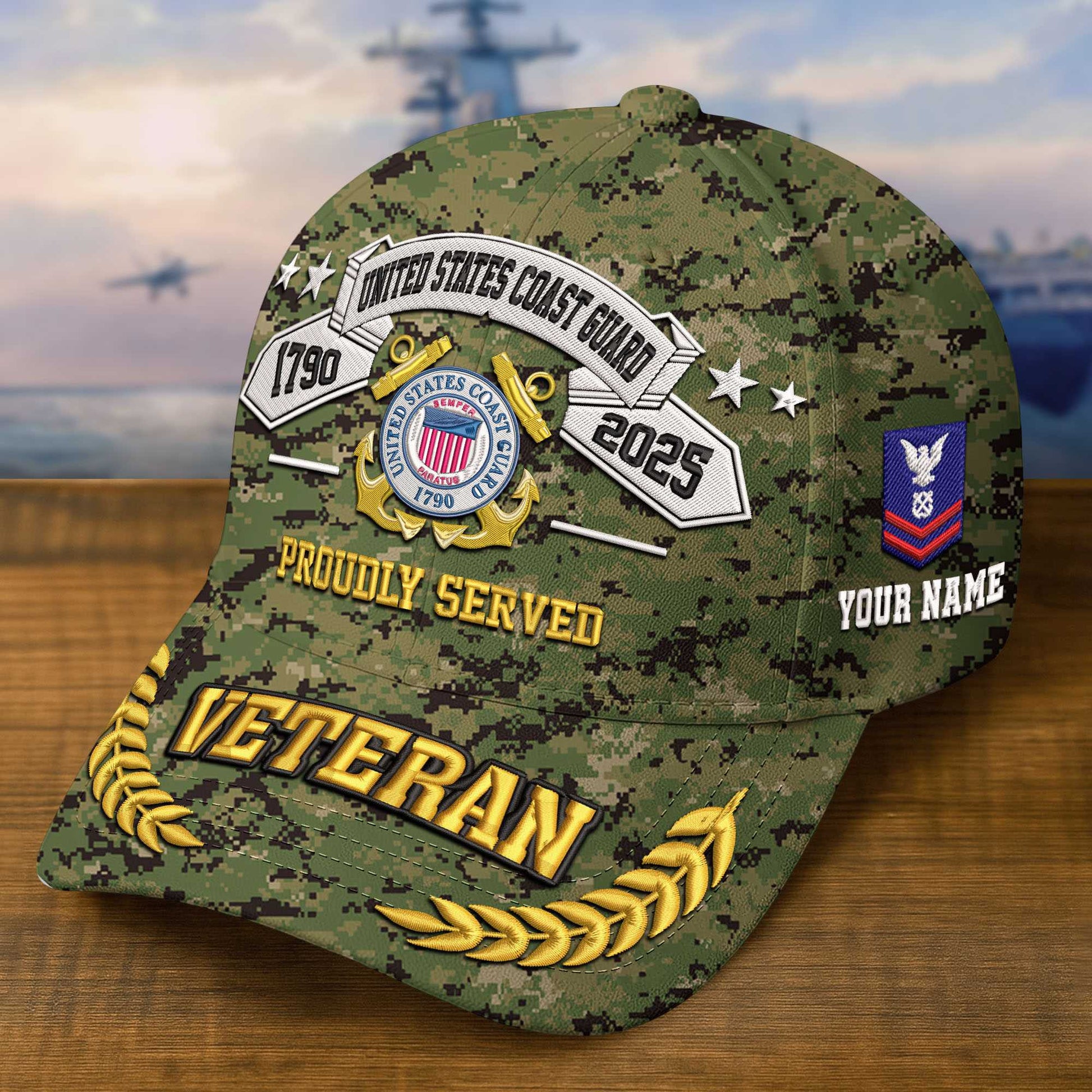 Premium Custom USCG Embroidered Hat VPVC308809, Gifts For Coast Guard Veteran, Gifts On Father's Day, Veterans Day.