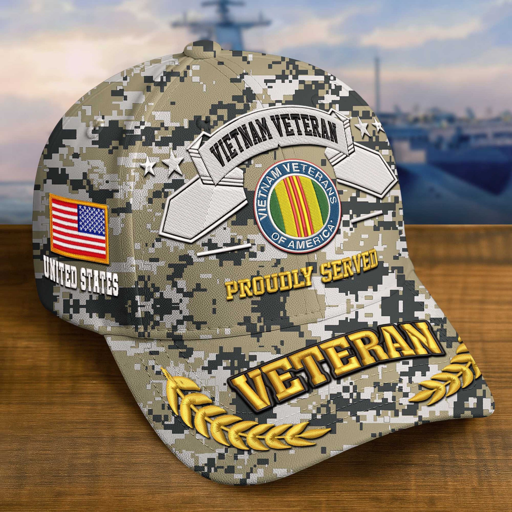 Premium Custom Vietnam Veteran Embroidered Hat VPVC308811, Gifts For Vietnam Veteran, Gifts On Father's Day, Veterans Day.