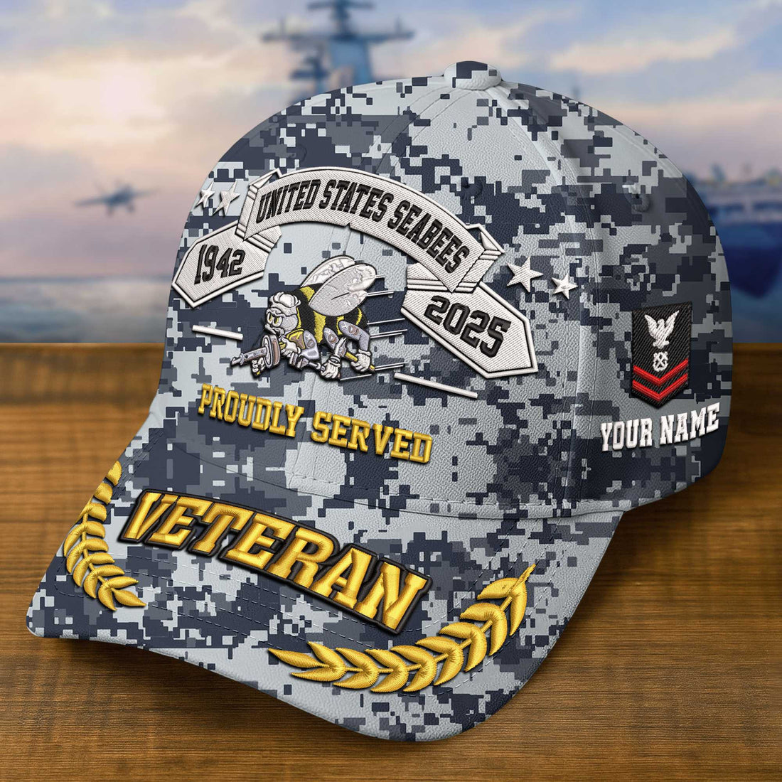 Premium Custom US Seabees Embroidered Hat VPVC308813, Gifts For Seabees Veteran, Gifts On Father's Day, Veterans Day.