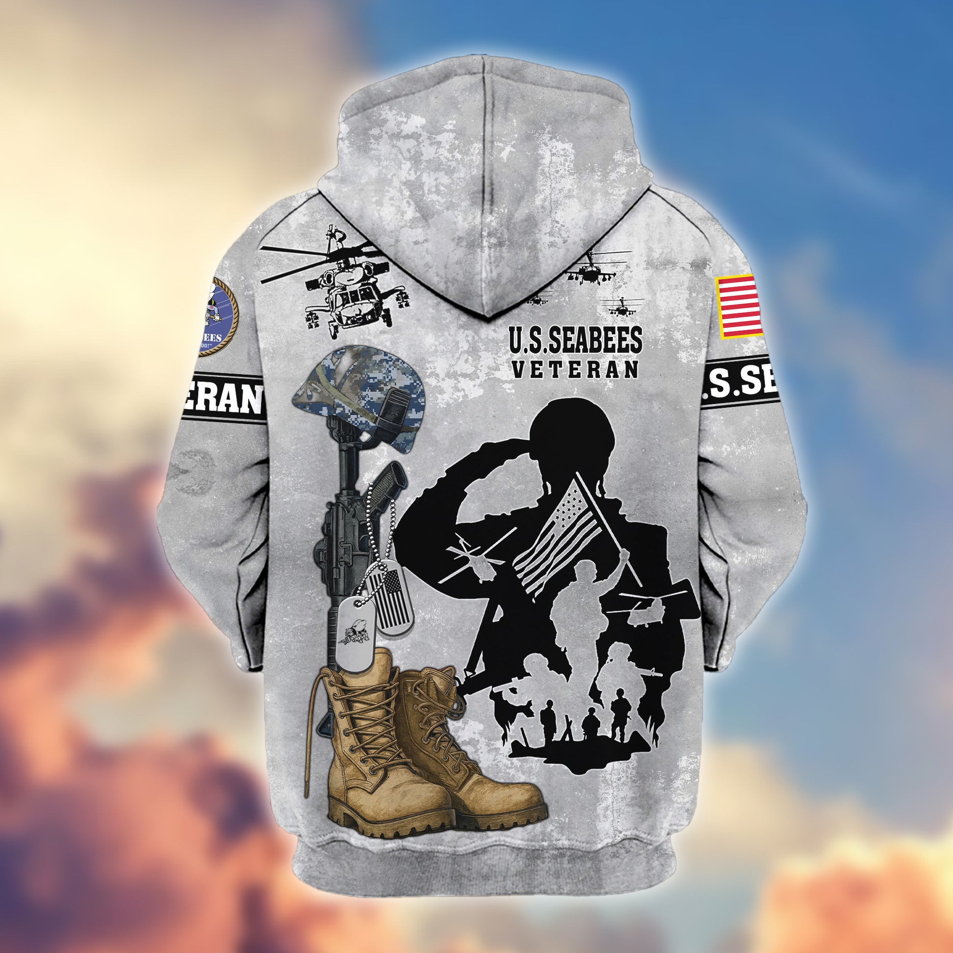 Premium US Seabees Zip Hoodie VPVC608009, Gifts For Seabees Veteran, Gifts On Father's Day, Veterans Day.