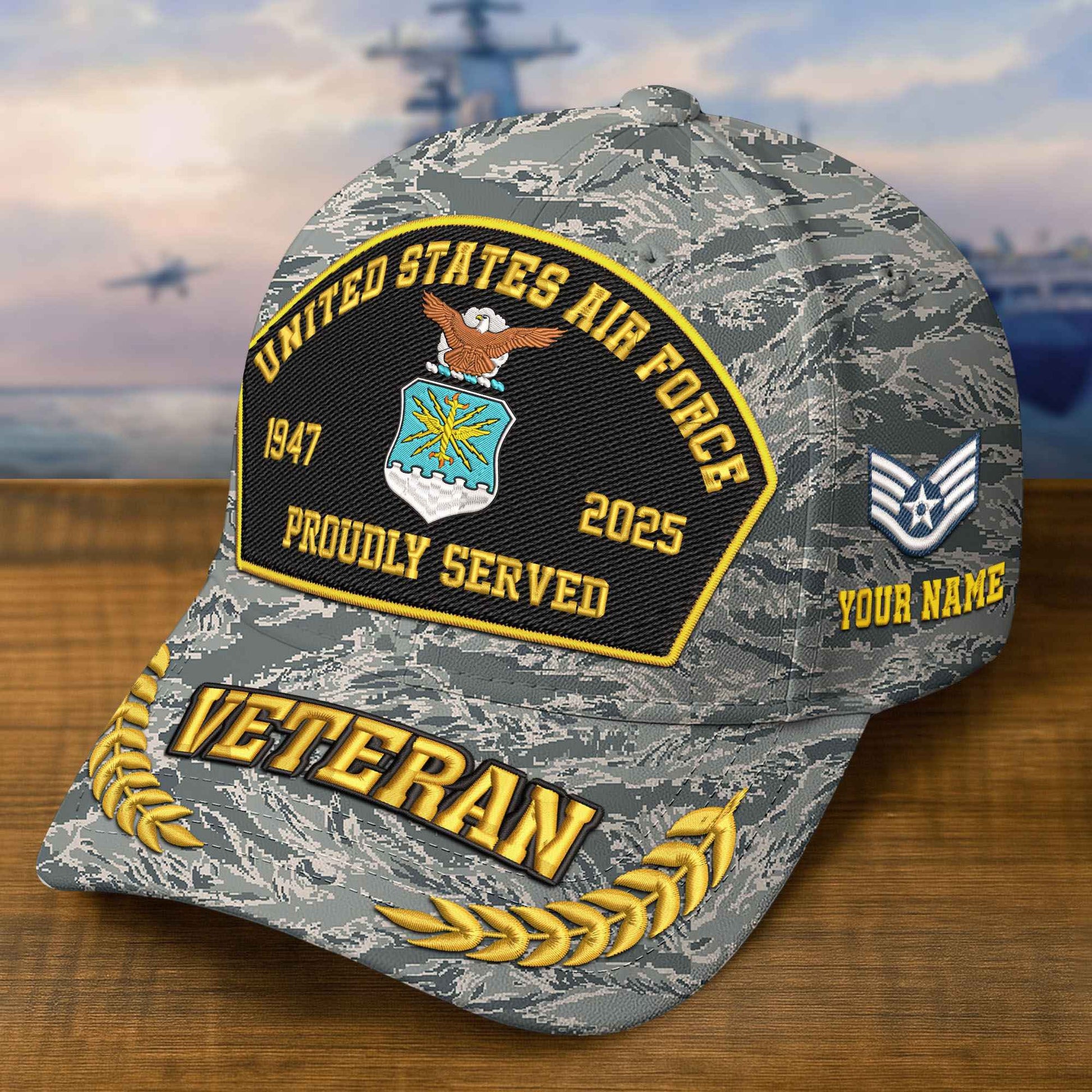 Premium Custom USAF Embroidered Hat VPVC308908, Gifts For Air Force Veteran, Gifts On Father's Day, Veterans Day.
