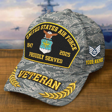 Premium Custom USAF Embroidered Hat VPVC308908, Gifts For Air Force Veteran, Gifts On Father's Day, Veterans Day.