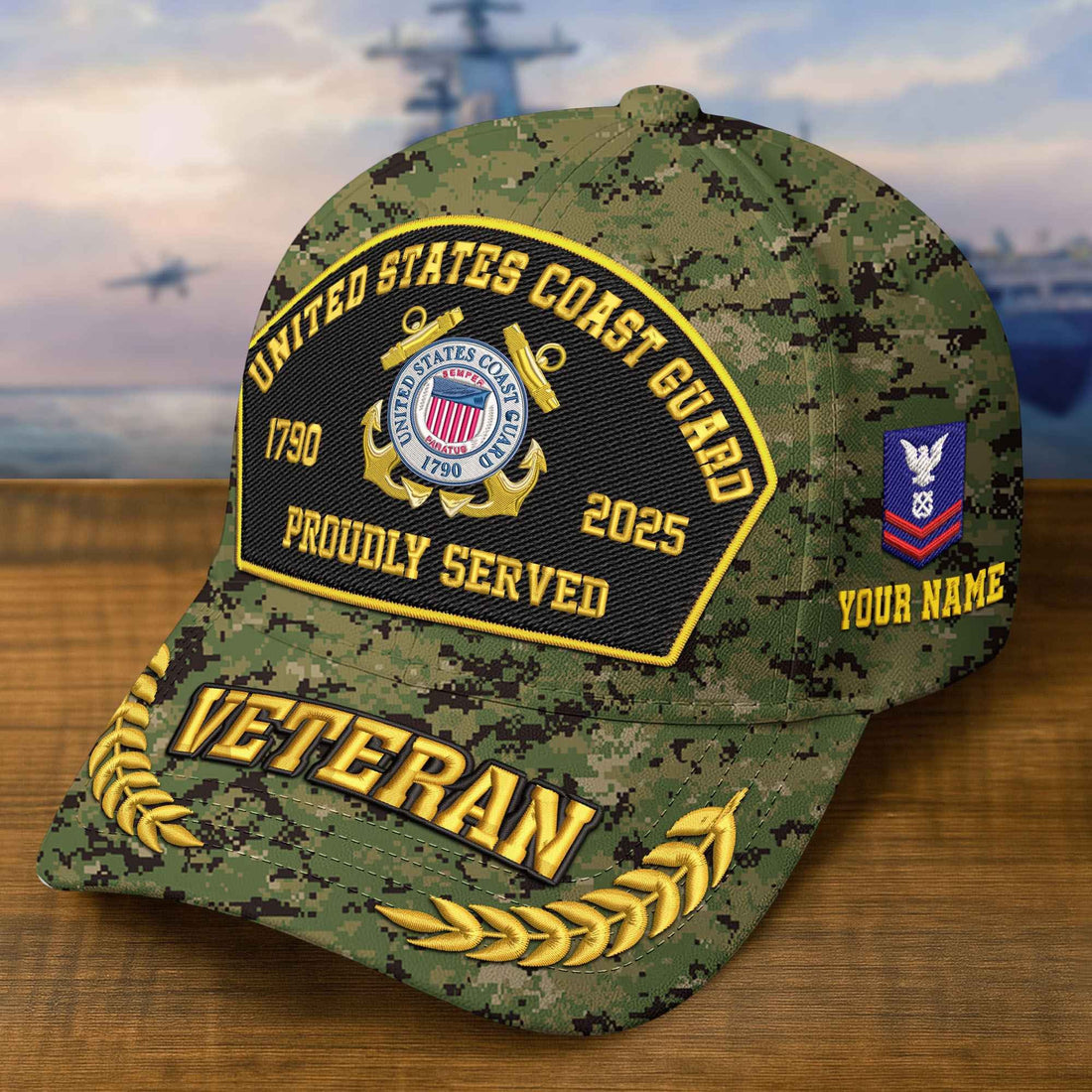 Premium Custom USCG Embroidered Hat VPVC308909, Gifts For Coast Guard Veteran, Gifts On Father's Day, Veterans Day.