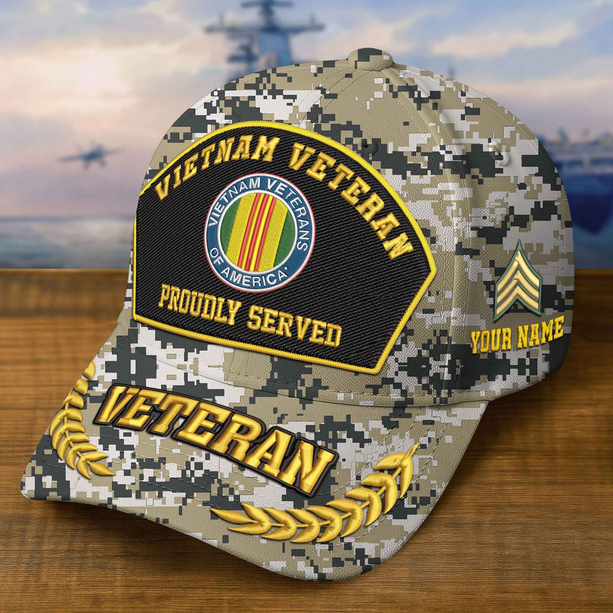 Premium Custom Vietnam Veteran Embroidered Hat VPVC308911, Gifts For Vietnam Veteran, Gifts On Father's Day, Veterans Day.