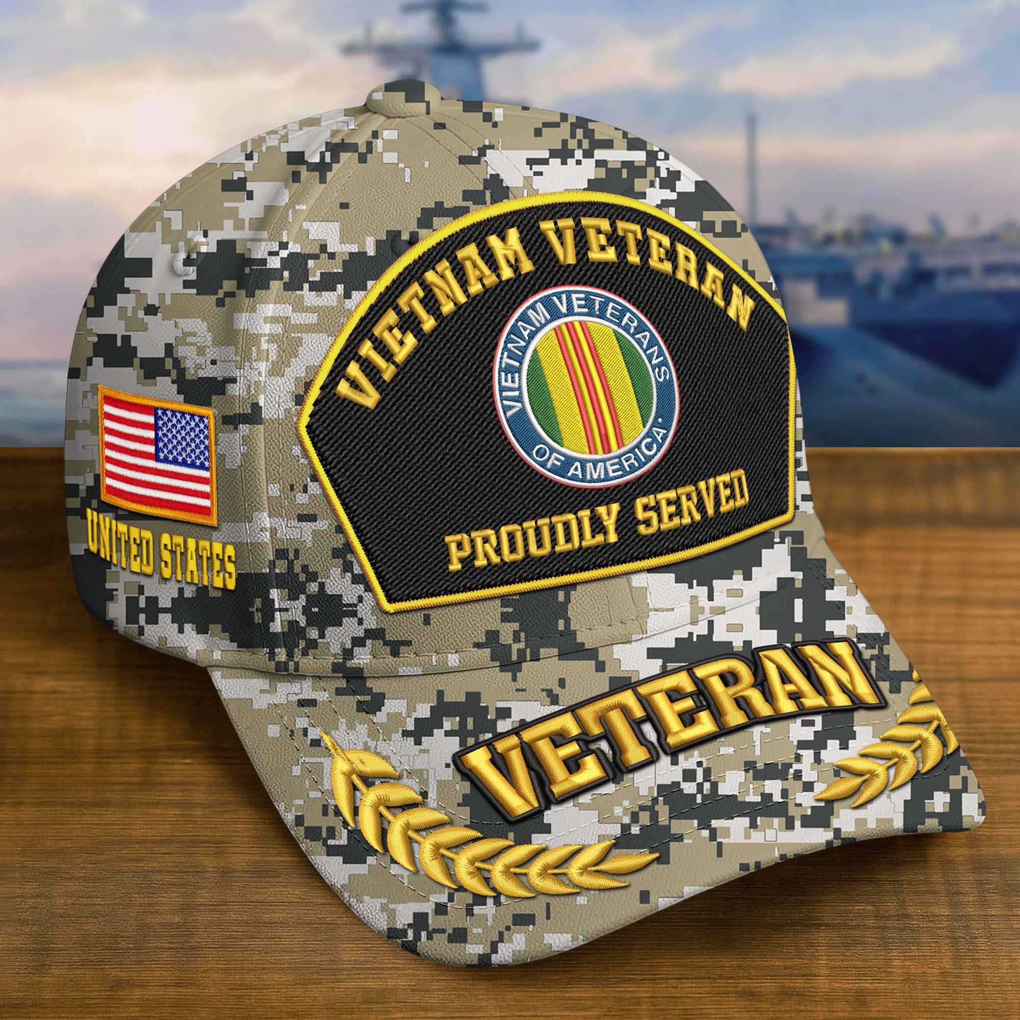 Premium Custom Vietnam Veteran Embroidered Hat VPVC308911, Gifts For Vietnam Veteran, Gifts On Father's Day, Veterans Day.