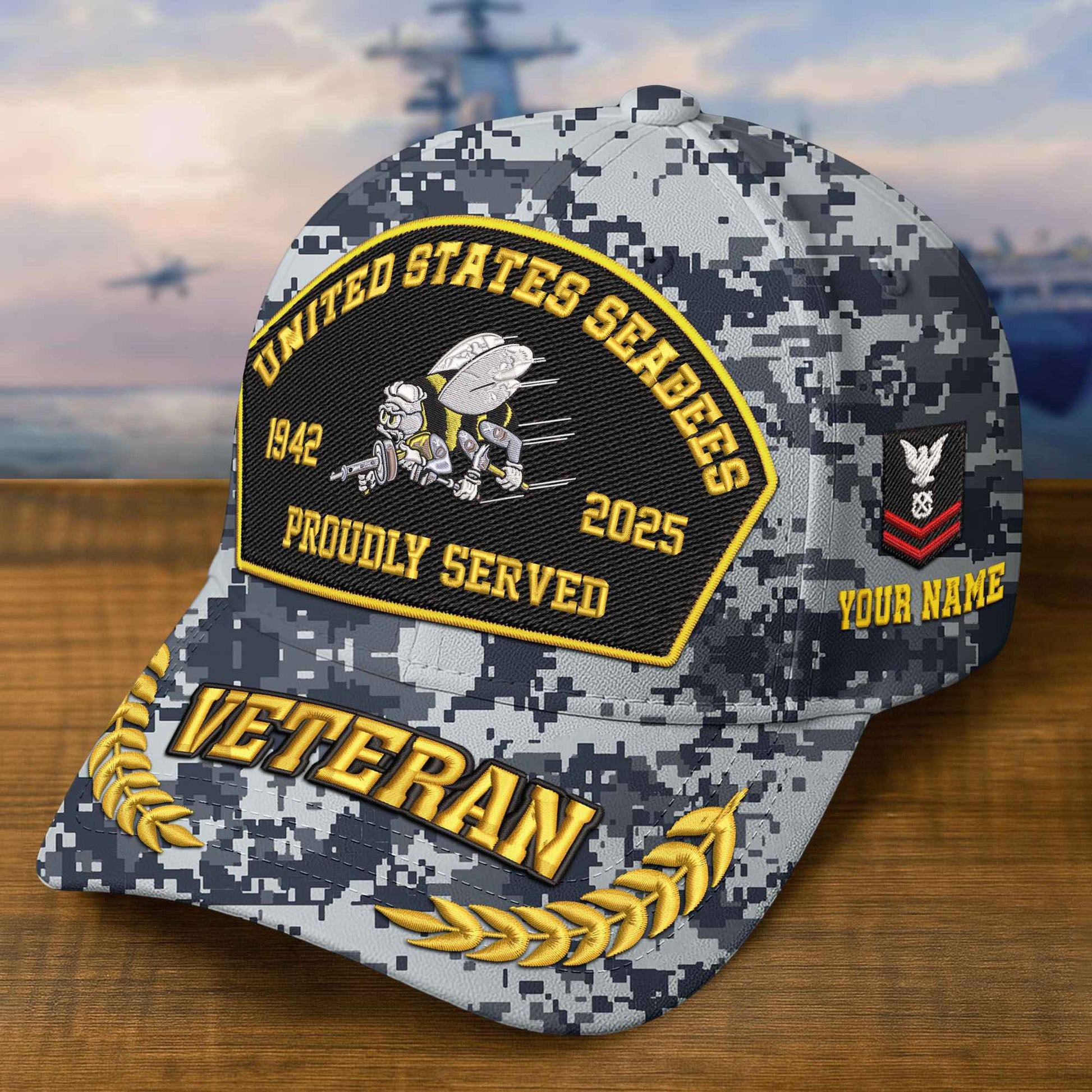 Premium Custom US Seabees Embroidered Hat VPVC308913, Gifts For Seabees Veteran, Gifts On Father's Day, Veterans Day.
