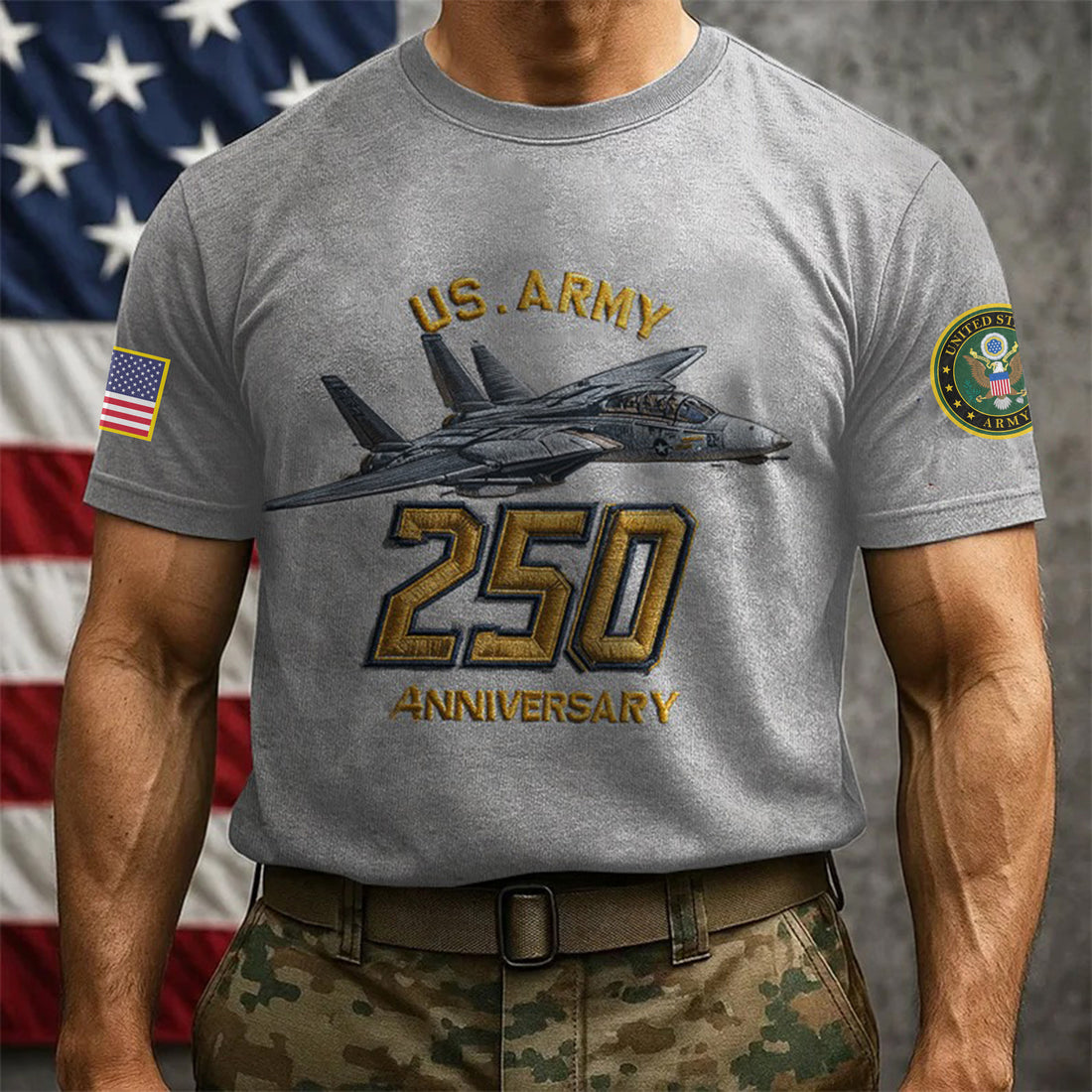 Premium 250th Anniversary Of The Army T-Shirt VPVC930006, Gifts For Army Veteran, Gifts On Father's Day, Veterans Day.
