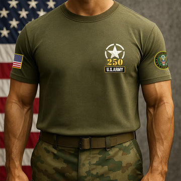 Premium 250th Anniversary Of The Army T-Shirt VPVC930022, Gifts For Army Veteran, Gifts On Father's Day, Veterans Day.