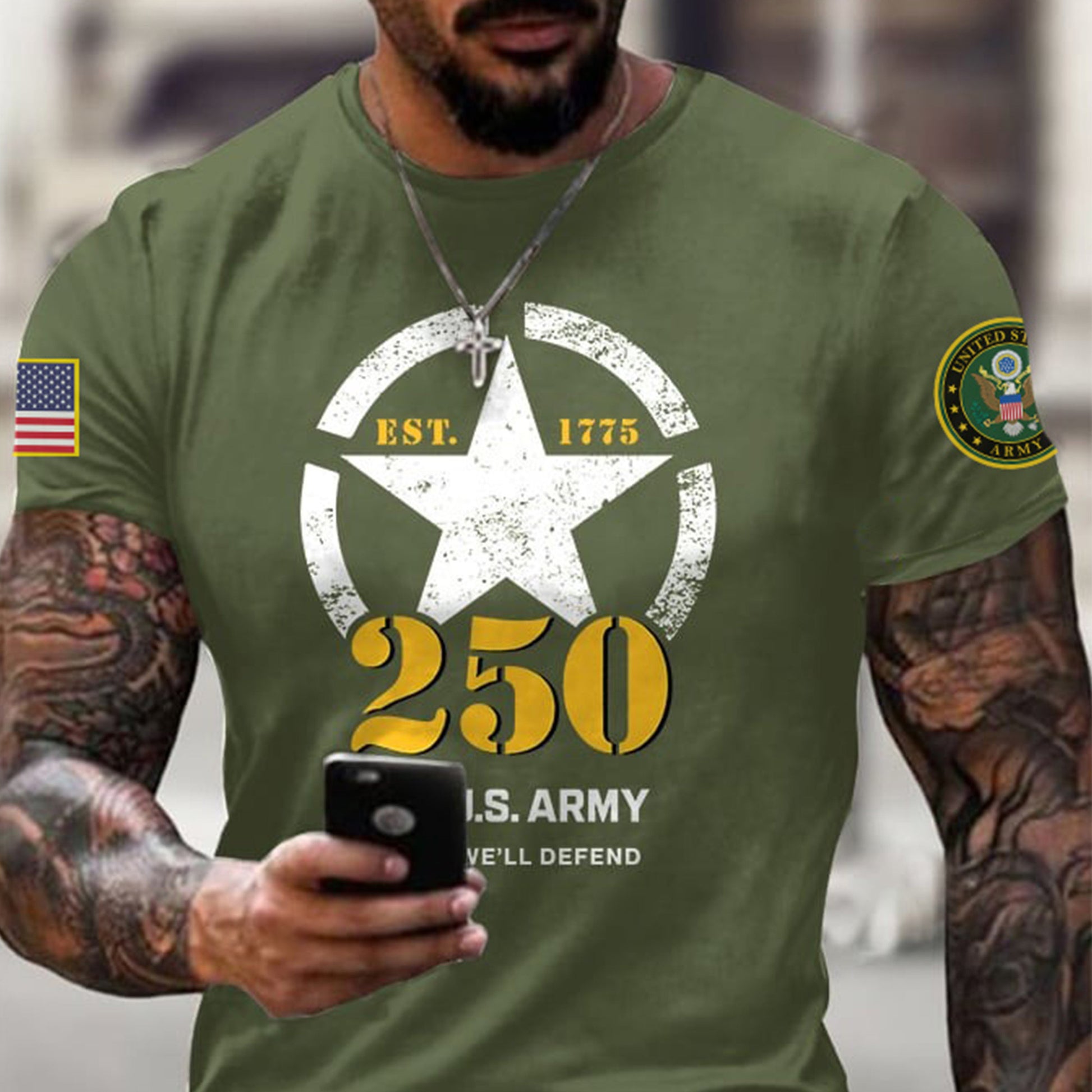 Premium 250th Anniversary Of The Army T-Shirt VPVC930023, Gifts For Army Veteran, Gifts On Father's Day, Veterans Day.