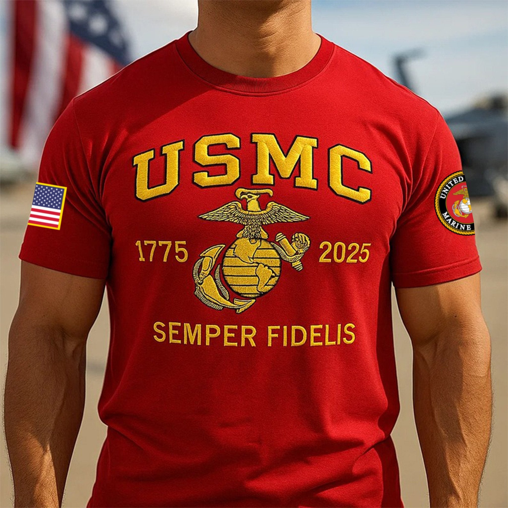 Premium USMC T-Shirt VPVC930024, 250th Anniversary Marine Corps Shirt, Gifts For Marine Veteran, Gifts On Father's Day, Veterans Day.