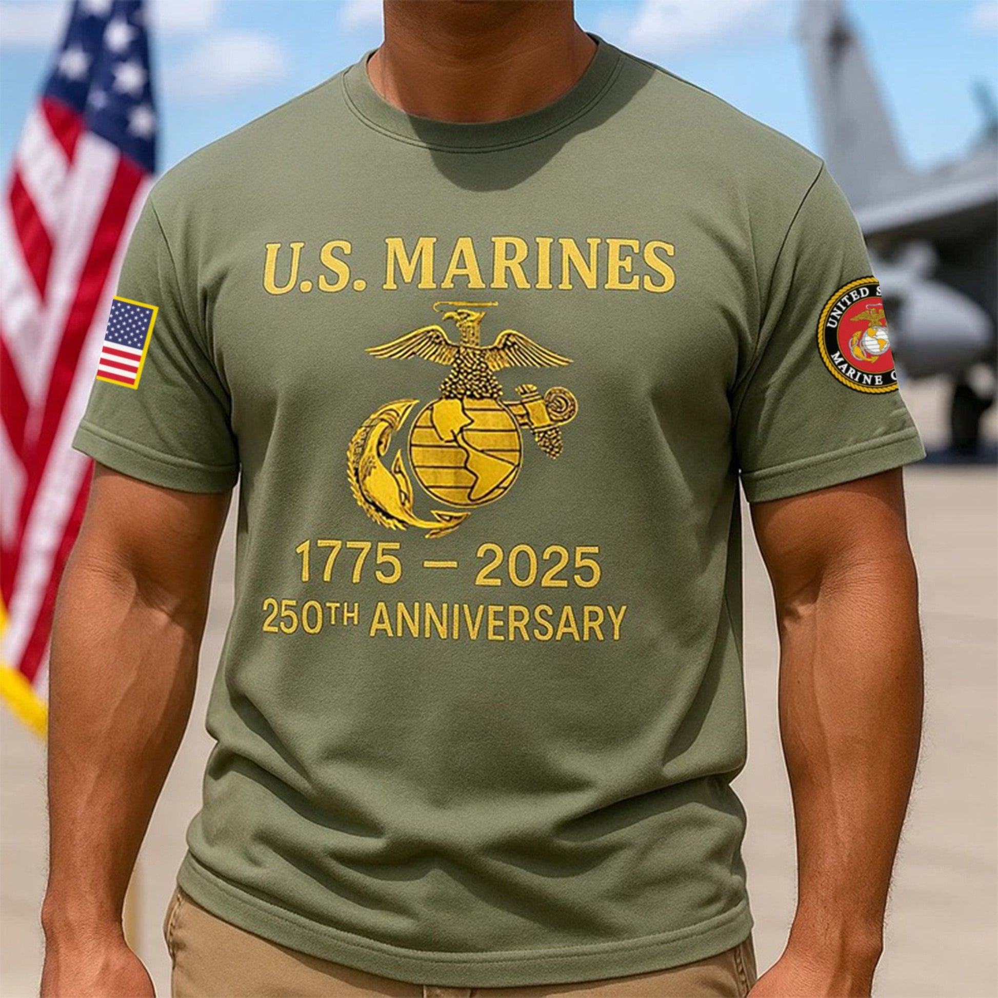 Premium USMC T-Shirt VPVC930025, 250th Anniversary Marine Corps Shirt, Gifts For Marine Veteran, Gifts On Father's Day, Veterans Day.
