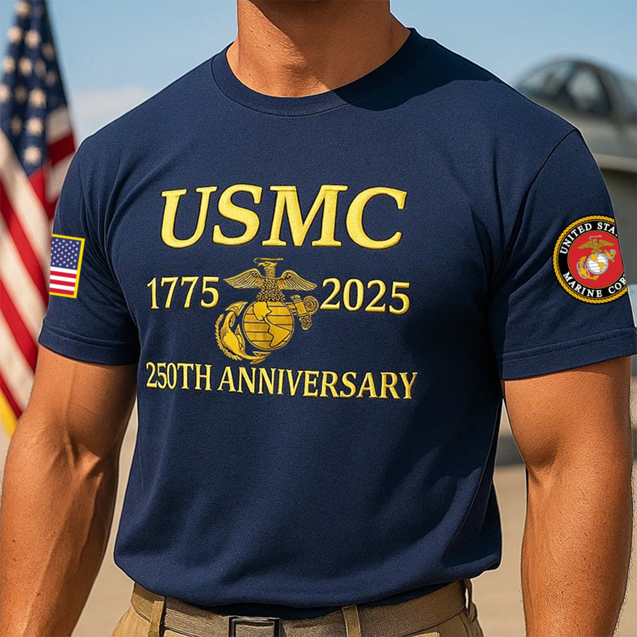 Premium USMC T-Shirt VPVC930028, 250th Anniversary Marine Corps Shirt, Gifts For Marine Veteran, Gifts On Father's Day, Veterans Day.