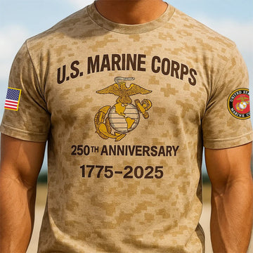 Premium USMC T-Shirt VPVC930036, 250th Anniversary Marine Corps Shirt, Gifts For Marine Veteran, Gifts On Father's Day, Veterans Day.