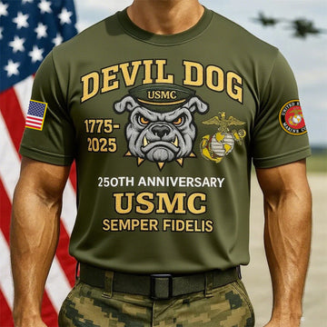 Premium USMC T-Shirt VPVC930037, 250th Anniversary Marine Corps Shirt, Gifts For Marine Veteran, Gifts On Father's Day, Veterans Day.