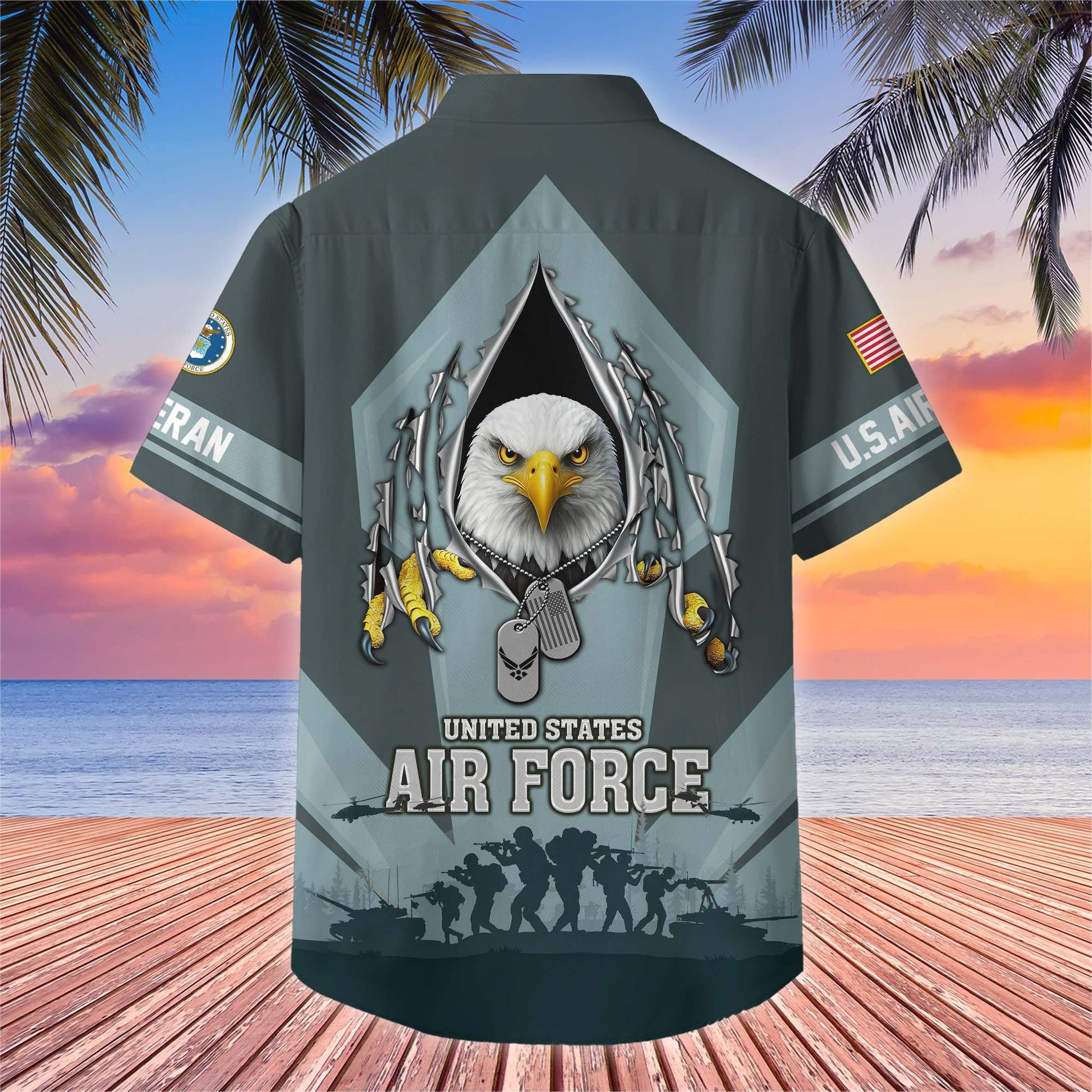 Premium US Veterans Hawaiian Shirt BPHN180711, Gifts For US Veterans, Gifts On Veterans Day.