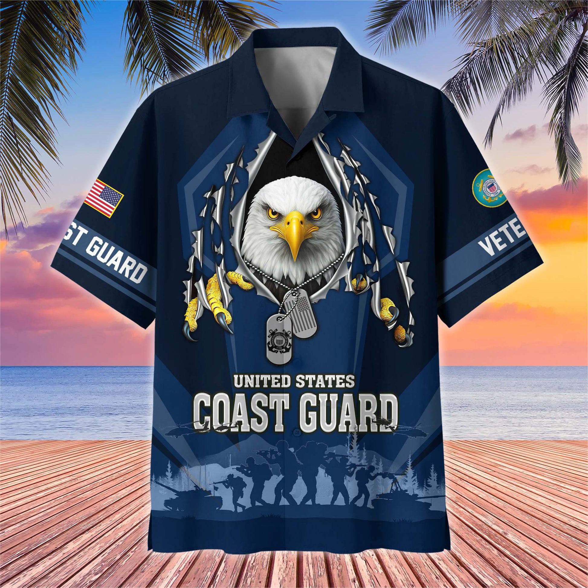 Premium US Veterans Hawaiian Shirt BPHN180711, Gifts For US Veterans, Gifts On Veterans Day.
