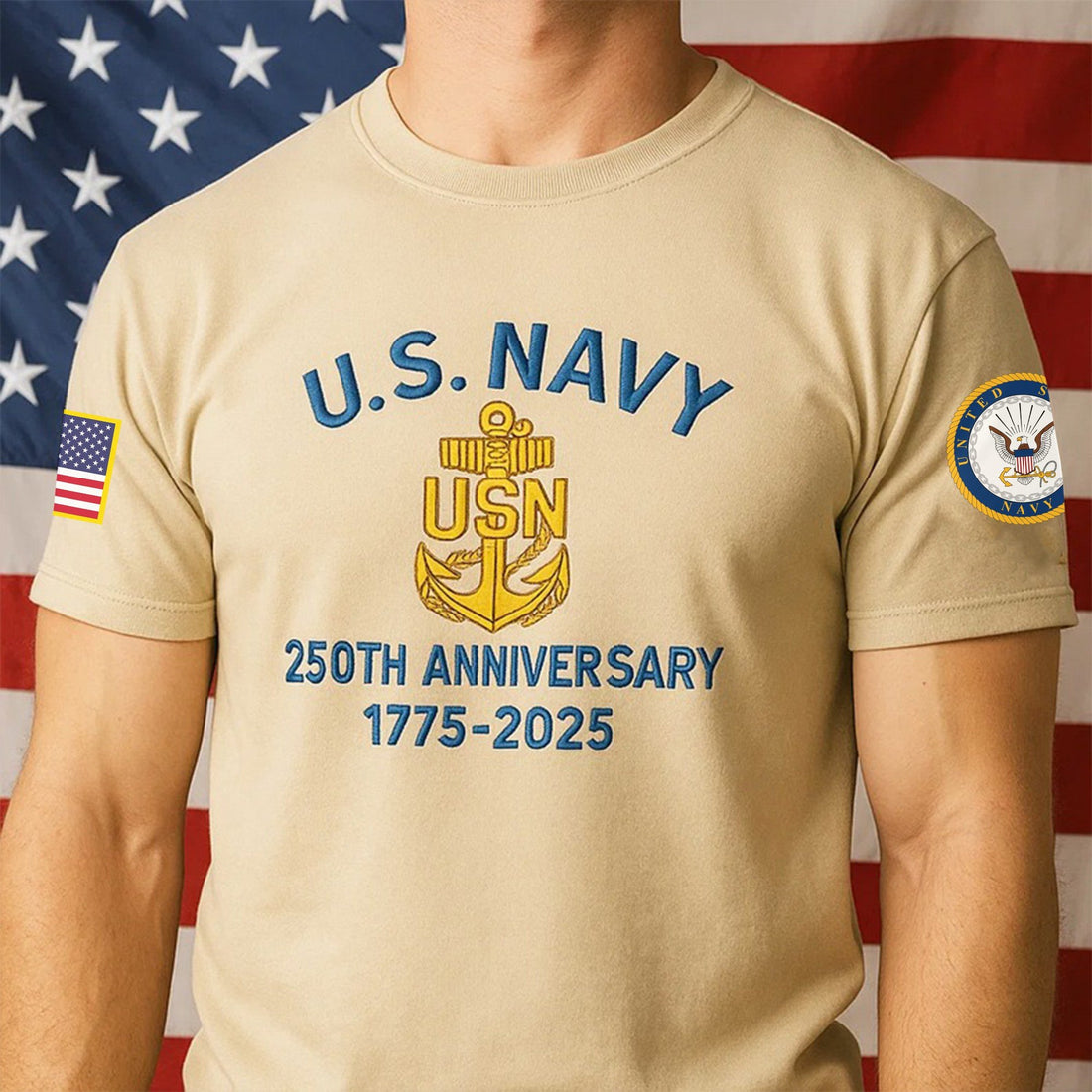 Premium US Navy T-Shirt VPVC930064, 250th Anniversary Navy Shirt, Gifts For Navy Veteran, Gifts On Father's Day, Veterans Day.