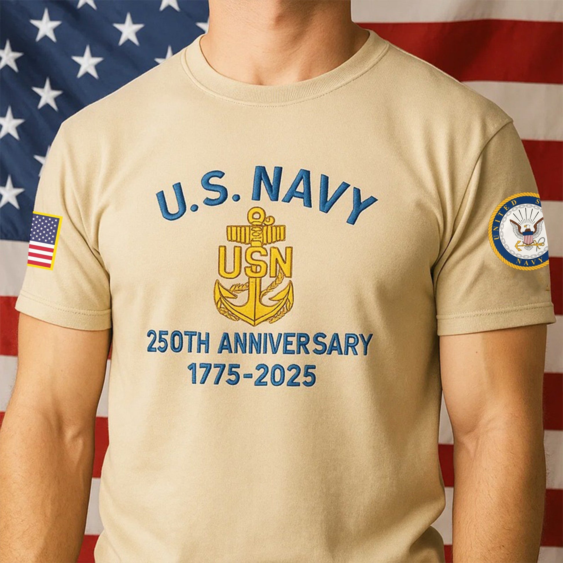 Premium US Navy T-Shirt VPVC930064, 250th Anniversary Navy Shirt, Gifts For Navy Veteran, Gifts On Father's Day, Veterans Day.