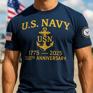 Premium US Navy T-Shirt VPVC930069, 250th Anniversary Navy Shirt, Gifts For Navy Veteran, Gifts On Father's Day, Veterans Day.