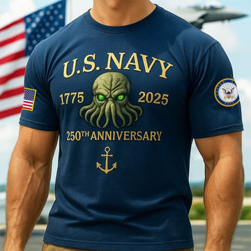Premium US Navy T-Shirt VPVC930076, 250th Anniversary Navy Shirt, Gifts For Navy Veteran, Gifts On Father's Day, Veterans Day.