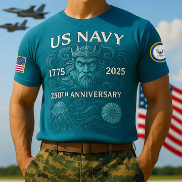 Premium US Navy T-Shirt VPVC930077, 250th Anniversary Navy Shirt, Gifts For Navy Veteran, Gifts On Father's Day, Veterans Day.