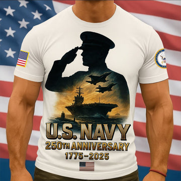 Premium US Navy T-Shirt VPVC930083, 250th Anniversary Navy Shirt, Gifts For Navy Veteran, Gifts On Father's Day, Veterans Day.