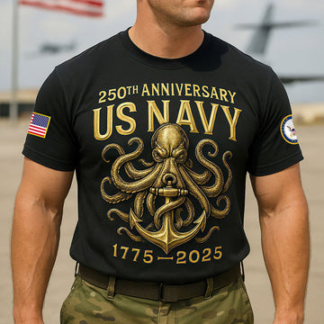Premium US Navy T-Shirt VPVC930107, 250th Anniversary Navy Shirt, Gifts For Navy Veteran, Gifts On Father's Day, Veterans Day.