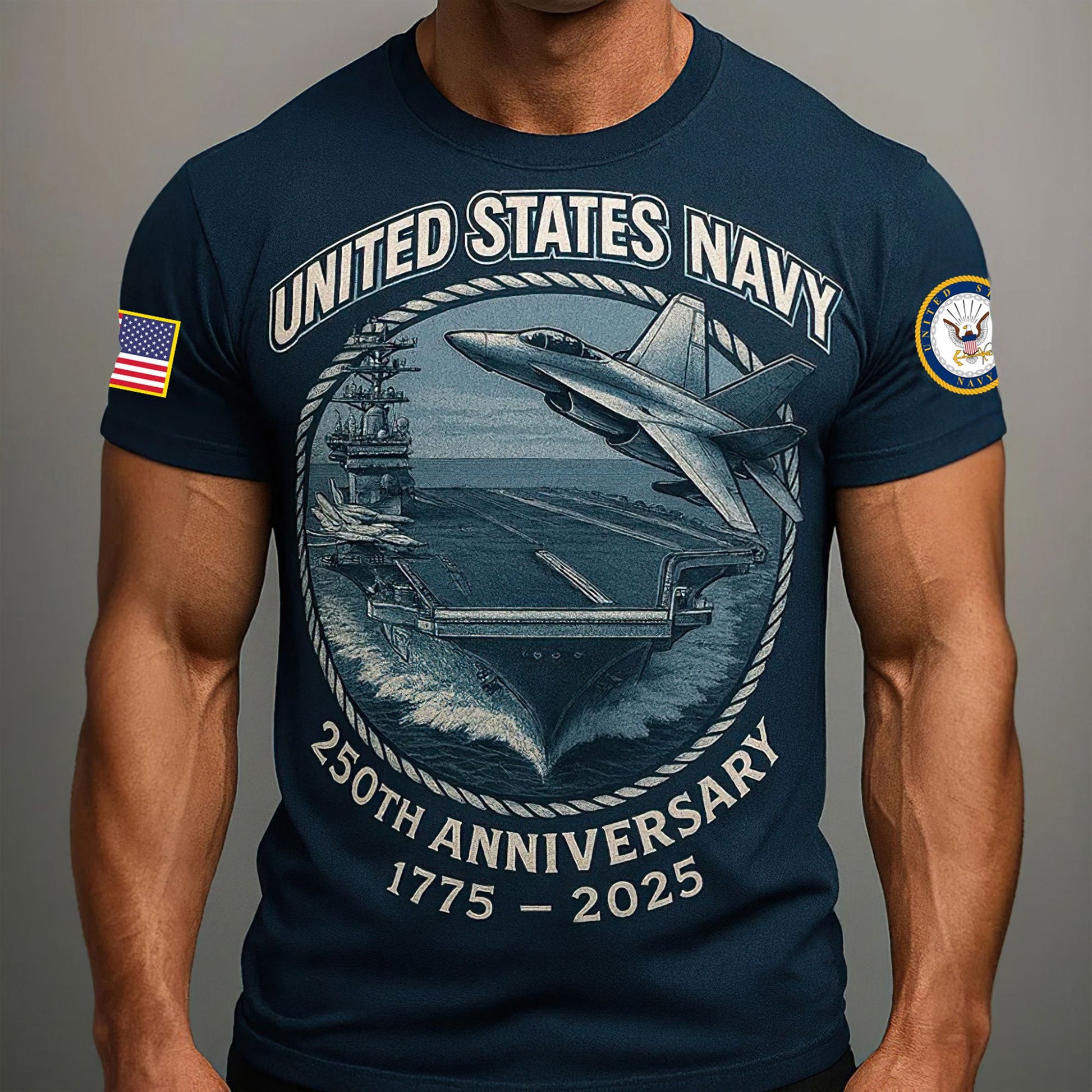 Premium US Navy T-Shirt VPVC930114, 250th Anniversary Navy Shirt, Gifts For Navy Veteran, Gifts On Father's Day, Veterans Day.
