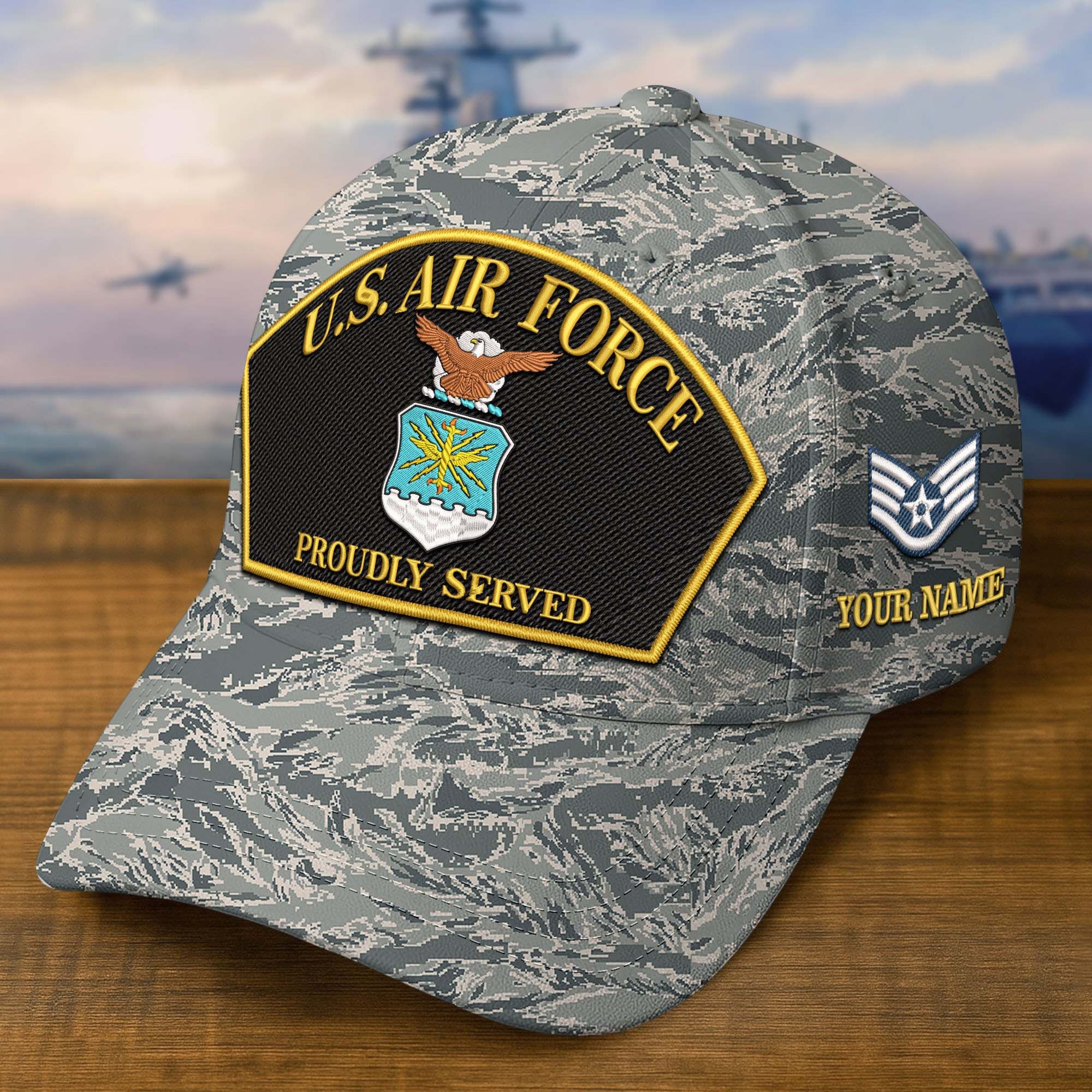 Premium Custom USAF Embroidered Hat VPVC309008, Gifts For Air Force Veteran, Gifts On Father's Day, Veterans Day.