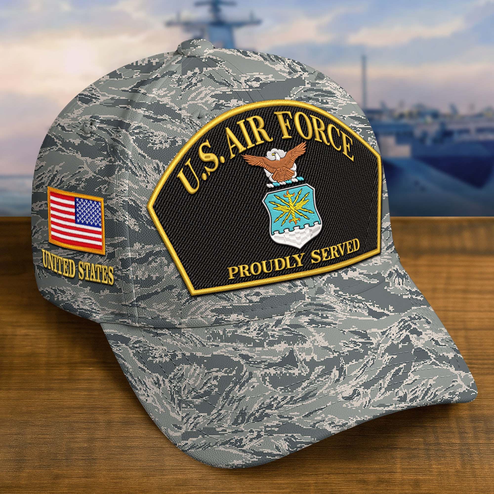 Premium Custom USAF Embroidered Hat VPVC309008, Gifts For Air Force Veteran, Gifts On Father's Day, Veterans Day.