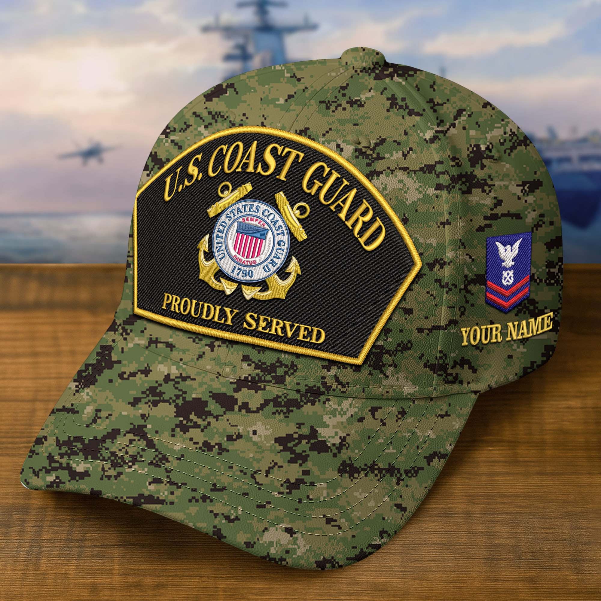 Premium Custom USCG Embroidered Hat VPVC309009, Gifts For Coast Guard Veteran, Gifts On Father's Day, Veterans Day.