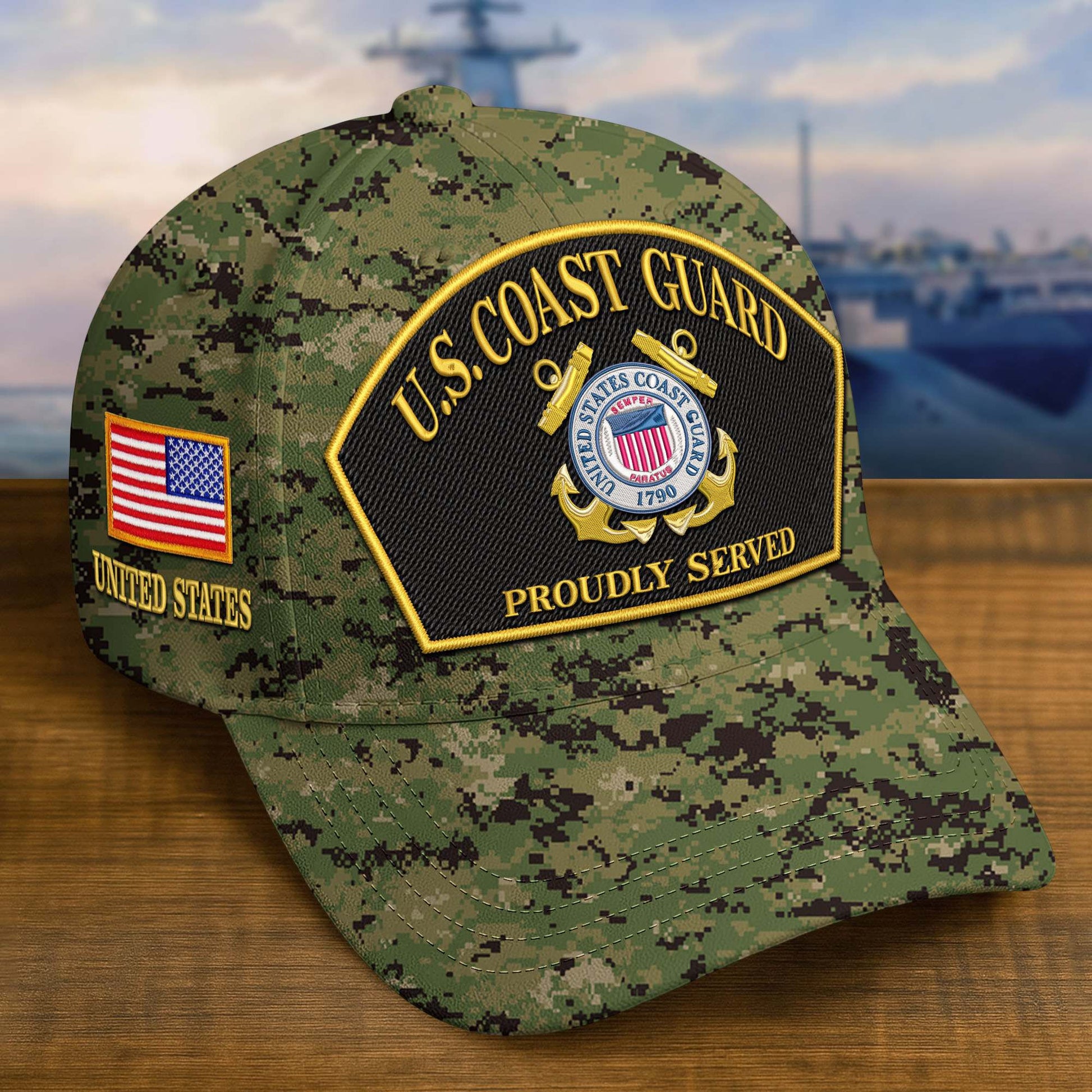 Premium Custom USCG Embroidered Hat VPVC309009, Gifts For Coast Guard Veteran, Gifts On Father's Day, Veterans Day.