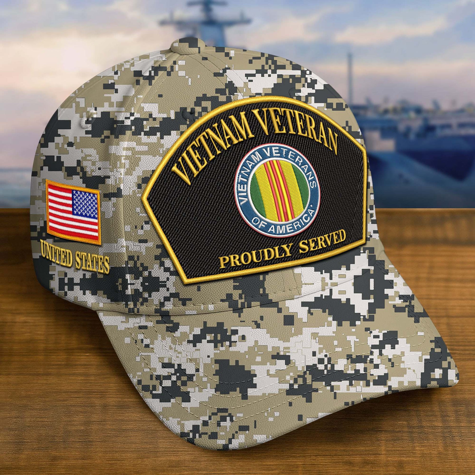 Premium Custom Vietnam Veteran Embroidered Hat VPVC309011, Gifts For Vietnam Veteran, Gifts On Father's Day, Veterans Day.