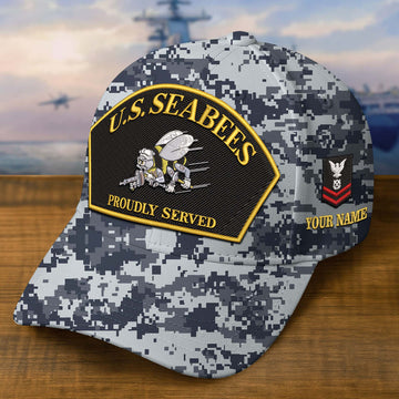 Premium Custom US Seabees Embroidered Hat VPVC309013, Gifts For Seabees Veteran, Gifts On Father's Day, Veterans Day.