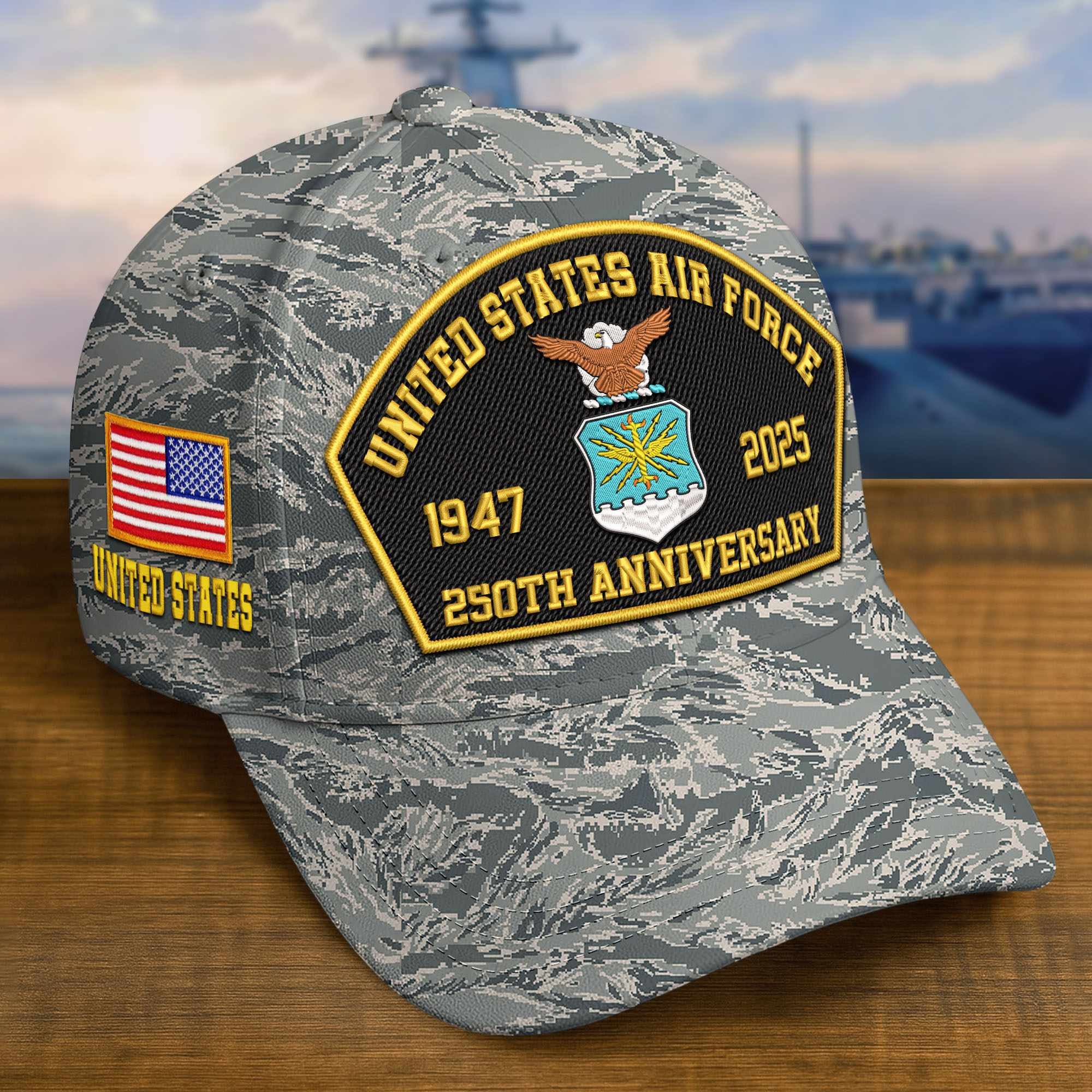 Premium Custom USAF Embroidered Hat VPVC309108, Gifts For Air Force Veteran, Gifts On Father's Day, Veterans Day.